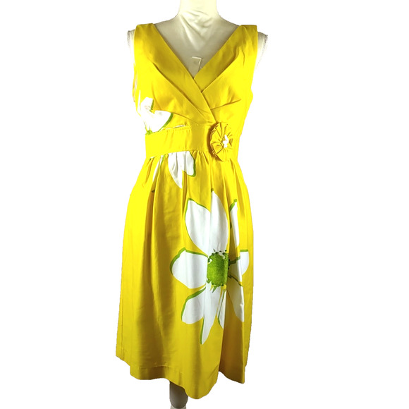 Studio I Women's Dress Size 10 Fit And Flair Spring Dress Pockets - Picture 1 of 9